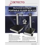 Cardinal Detecto 5852F-210 500 lb. Portable Digital Floor Scale with 210 Indicator and Tower Display, Legal for Trade