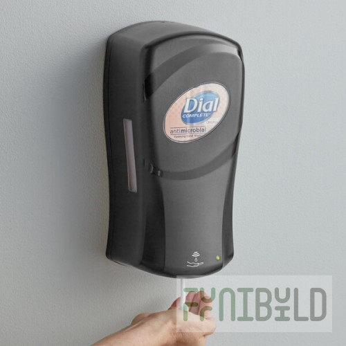 Dial DIA16626 FIT Universal Touch-Free 1 Liter Slate Hand Soap / Hand Sanitizer Dispenser