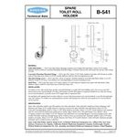 Bobrick B-541 Spare Toilet Roll Holder with Satin Finish Bobrick B-541 Spare Toilet Roll Holder with Satin Finish
