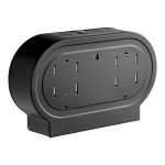 Lavex Matte Black Stainless Steel Surface-Mounted Jumbo Double-Roll Toilet Tissue Dispenser Lavex Matte Black Stainless Steel Surface-Mounted Jumbo Double-Roll Toilet Tissue Dispenser