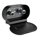 Lavex Matte Black Stainless Steel Surface-Mounted Jumbo Double-Roll Toilet Tissue Dispenser Lavex Matte Black Stainless Steel Surface-Mounted Jumbo Double-Roll Toilet Tissue Dispenser
