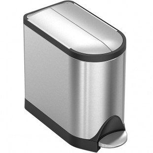 simplehuman CW1899 2.6 Gallon / 10 Liter Brushed Stainless Steel Rectangular Butterfly Step-On Trash Can simplehuman CW1899 2.6 Gallon / 10 Liter Brushed Stainless Steel Rectangular Butterfly Step-On Trash Can