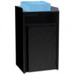 Lakeside 4410G Rectangular Stainless Steel Waste Station with Front Access and Green Laminate Finish - 26 1/2