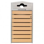 Commercial Zone 736572 WoodView 42 Gallon Double-Sided Rectangular Trash Can with Dome Lid Top