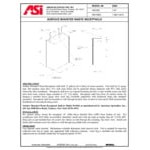 American Specialties, Inc. 10-0826 12 Gallon Stainless Steel Surface-Mounted Trash Can American Specialties, Inc. 10-0826 12 Gallon Stainless Steel Surface-Mounted Trash Can