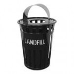 Witt Industries Oakley Eco M3601RE-MHT-BL 36 Gallon Blue Outdoor Recycling Bin with Metal Hood Top Lid Witt Industries Oakley Eco M3601RE-MHT-BL 36 Gallon Blue Outdoor Recycling Bin with Metal Hood Top Lid