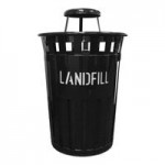 Witt Industries Oakley Eco M3601RE-MHT-BL 36 Gallon Blue Outdoor Recycling Bin with Metal Hood Top Lid Witt Industries Oakley Eco M3601RE-MHT-BL 36 Gallon Blue Outdoor Recycling Bin with Metal Hood Top Lid
