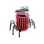 Paris Site Furnishings Creature Cans 34 Gallon Frog Steel Trash Can