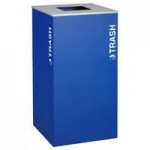 Ex-Cell Kaiser RC-KD36-PL BLX Kaleidoscope XL Series Black Texture Square 36 Gallon Customizable Plastic Receptacle Ex-Cell Kaiser RC-KD36-PL BLX Kaleidoscope XL Series Black Texture Square 36 Gallon Customizable Plastic Receptacle