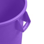 Carlisle 84103289 Bronco 32 Gallon Purple Round Trash Can