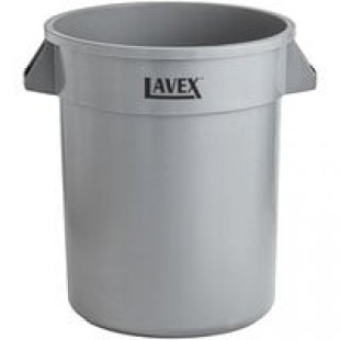 Continental 2000GY Huskee 20 Gallon Gray Round Trash Can