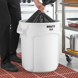 Rubbermaid® FG262000WHT BRUTE 20 Gallon White Round Trash Can