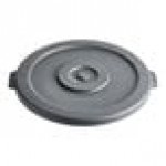 Advantage Supplies 44 Gallon Gray Round Commercial Trash Can Lid
