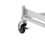 Steelton 8 Shelf Aluminum Glass Rack Cart with 8