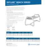 Commercial Zone 725229 Skyline Series 4' Stainless Steel Indoor / Outdoor Bench Commercial Zone 725229 Skyline Series 4' Stainless Steel Indoor / Outdoor Bench