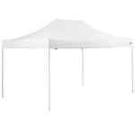 Backyard Pro Courtyard Series 10' x 15' White Straight Leg Heavy-Duty Aluminum Instant Pop-Up Canopy Tent