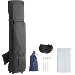 Backyard Pro Courtyard Series 10' x 15' White Straight Leg Heavy-Duty Aluminum Instant Pop-Up Canopy Tent