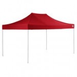 Backyard Pro Courtyard Series 10' x 15' White Straight Leg Heavy-Duty Aluminum Instant Pop-Up Canopy Tent