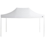 Backyard Pro Courtyard Series 10' x 15' White Straight Leg Heavy-Duty Aluminum Instant Pop-Up Canopy Tent