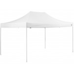 Backyard Pro Courtyard Series 10' x 15' White Straight Leg Heavy-Duty Aluminum Instant Pop-Up Canopy Tent