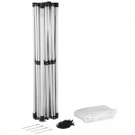 Backyard Pro Courtyard Series 10' x 15' White Straight Leg Heavy-Duty Aluminum Instant Pop-Up Canopy Tent