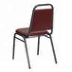 Flash Furniture FD-BHF-2-BY-VYL-GG Hercules Burgundy Vinyl Trapezoidal Back Stackable Banquet Chair with Silver Vein Frame and 1 1/2