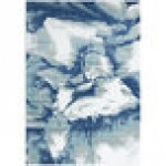 Abani Arto Collection 4' x 6' Cream / Blue Contemporary Liquid Marble Area Rug Abani Arto Collection 4' x 6' Cream / Blue Contemporary Liquid Marble Area Rug