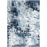 Abani Arto Collection 4' x 6' Cream / Blue Contemporary Liquid Marble Area Rug Abani Arto Collection 4' x 6' Cream / Blue Contemporary Liquid Marble Area Rug