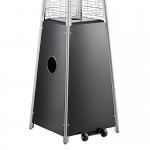 Backyard Pro Courtyard Series HPSQRBLK Black Portable Propane Outdoor Patio Heater with Glass Tube - 40,000 BTU
