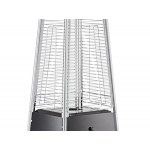 Backyard Pro Courtyard Series HPSQRBLK Black Portable Propane Outdoor Patio Heater with Glass Tube - 40,000 BTU