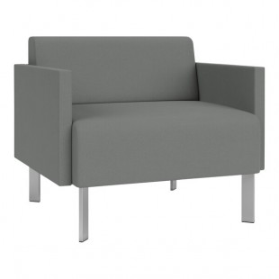 Lesro Luxe Lounge Series Open House Asteroid Fabric Bariatric Guest Arm Chair with Steel Legs Lesro Luxe Lounge Series Open House Asteroid Fabric Bariatric Guest Arm Chair with Steel Legs