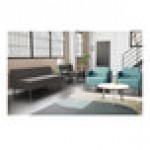 Lesro Luxe Lounge Series Open House Asteroid Fabric Bariatric Guest Arm Chair with Steel Legs