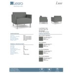 Lesro Luxe Lounge Series Open House Asteroid Fabric Bariatric Guest Arm Chair with Steel Legs