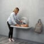 Koala Kare KB300-01SS Gray Horizontal Surface-Mounted Baby Changing Station with Stainless Steel Veneer