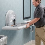 Koala Kare KB300-01SS Gray Horizontal Surface-Mounted Baby Changing Station with Stainless Steel Veneer