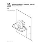Koala Kare KB300-01SS Gray Horizontal Surface-Mounted Baby Changing Station with Stainless Steel Veneer