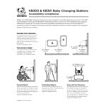 Koala Kare KB300-01SS Gray Horizontal Surface-Mounted Baby Changing Station with Stainless Steel Veneer