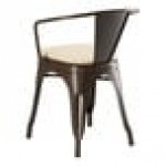 Lancaster Table & Seating Alloy Copper Outdoor Arm Chair with Tan Fabric Magnetic Cushion Lancaster Table & Seating Alloy Copper Outdoor Arm Chair with Tan Fabric Magnetic Cushion