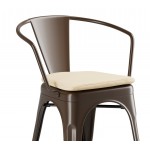 Lancaster Table & Seating Alloy Copper Outdoor Arm Chair with Tan Fabric Magnetic Cushion Lancaster Table & Seating Alloy Copper Outdoor Arm Chair with Tan Fabric Magnetic Cushion