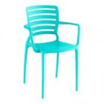 Lancaster Table & Seating Sol Black Stone Resin Arm Chair