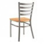 Lancaster Table & Seating Clear Coat Finish Ladder Back Chair with Natural Wood Seat - Detached Seat Lancaster Table & Seating Clear Coat Finish Ladder Back Chair with Natural Wood Seat - Detached Seat