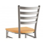 Lancaster Table & Seating Clear Coat Finish Ladder Back Chair with Natural Wood Seat - Detached Seat Lancaster Table & Seating Clear Coat Finish Ladder Back Chair with Natural Wood Seat - Detached Seat