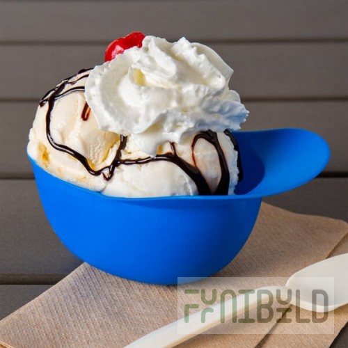 8 oz. Blue Mini Baseball Helmet Ice Cream / Snack Bowl - 300/Case