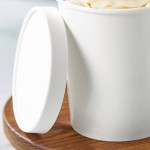 Choice 1 Qt. White Paper Double-Wall Frozen Yogurt / Food Cup with Paper Lid - 250/Case Choice 1 Qt. White Paper Double-Wall Frozen Yogurt / Food Cup with Paper Lid - 250/Case