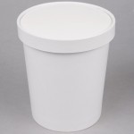 Choice 1 Qt. White Paper Double-Wall Frozen Yogurt / Food Cup with Paper Lid - 250/Case Choice 1 Qt. White Paper Double-Wall Frozen Yogurt / Food Cup with Paper Lid - 250/Case