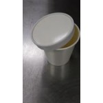 Choice 1 Qt. White Paper Double-Wall Frozen Yogurt / Food Cup with Paper Lid - 250/Case Choice 1 Qt. White Paper Double-Wall Frozen Yogurt / Food Cup with Paper Lid - 250/Case