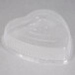 Durable Packaging P9701V Clear Dome Lid for Heart Shaped Foil Bake Pan - 100/Case