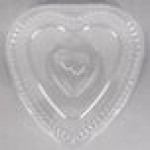 Durable Packaging P9701V Clear Dome Lid for Heart Shaped Foil Bake Pan - 100/Case