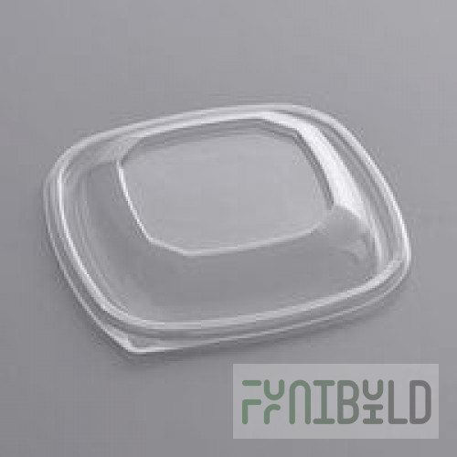 Sabert 52500B500 Bowl2 Clear Dome Lid for 8, 12, and 16 oz. Square Bowls - 500/Case