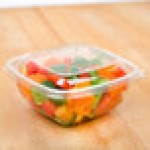 Sabert 52500B500 Bowl2 Clear Dome Lid for 8, 12, and 16 oz. Square Bowls - 500/Case